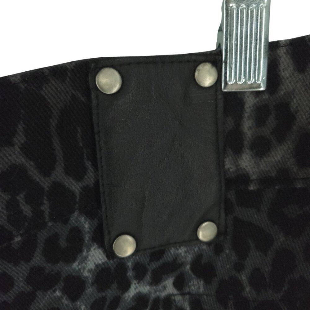 Lip Service Pencil Skirt Punk Grunge Mob wife Animal Print Chains Zippers Y2K L - Picture 6 of 16